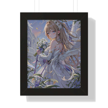 Chic Eco-Friendly Anime Girl Vertical Art Print for Sustainable Home Decor