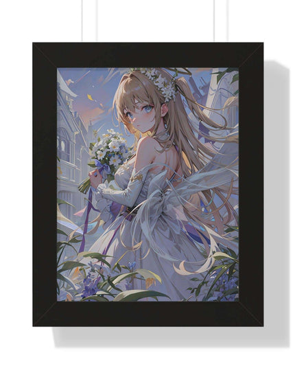 Chic Eco-Friendly Anime Girl Vertical Art Print for Sustainable Home Decor