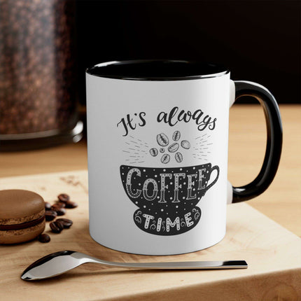 Personalized Colorful Ceramic Coffee Mug - 11oz Two-Tone Design