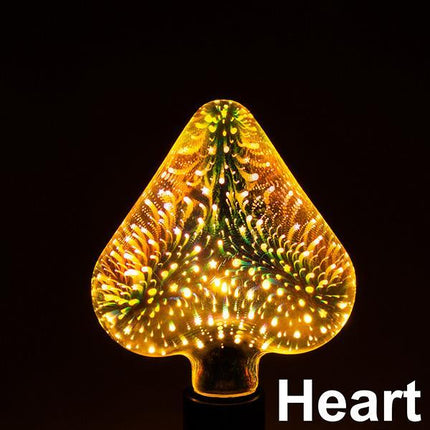LED Light Bulb 3D Decoration Bulb Firework 110 220V ST64 G95 G80 G125