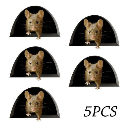 Whimsical Mouse Hole Wall Stickers: Enchant Your Living Space
