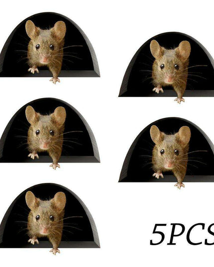 Whimsical Mouse Hole Wall Stickers: Enchant Your Living Space