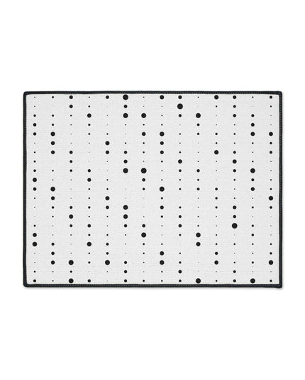 Stylish Non-Slip Black and White Polka Dot Area Rug for Modern Homes