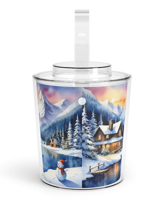 Customizable Elegant Acrylic Ice Bucket with Tongs - 3 Quart Capacity