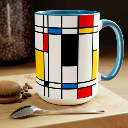 Sophisticated Dual-Tone Ceramic Coffee Cups - Morning Indulgence Series