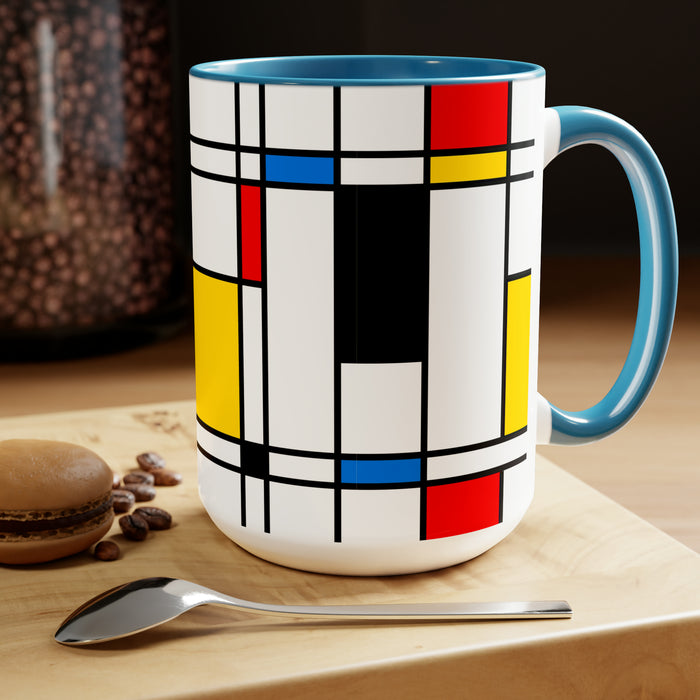 Morning Elegance Two-Tone Ceramic Coffee Mugs - Elite Maison Collection