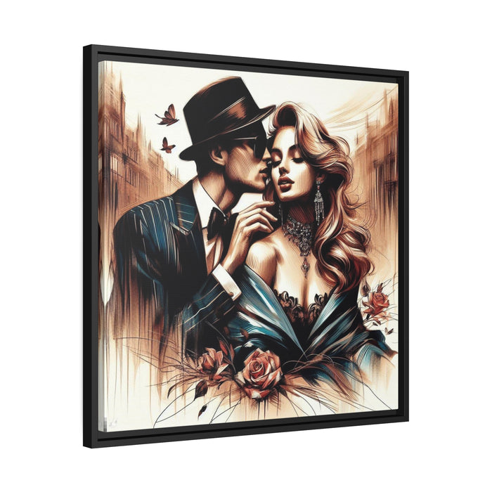 The beauty of Love - Valentine Matte Canvas Pinewood Frame