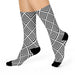 Geometric Elegance: Stylish Crew Socks for All-Day Comfort