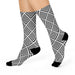 Stylish Geometric Design Crew Socks: Unisex Comfort Footwear for Everyday Wear