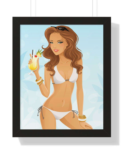 Tropical Oasis Vertical Framed Art Print