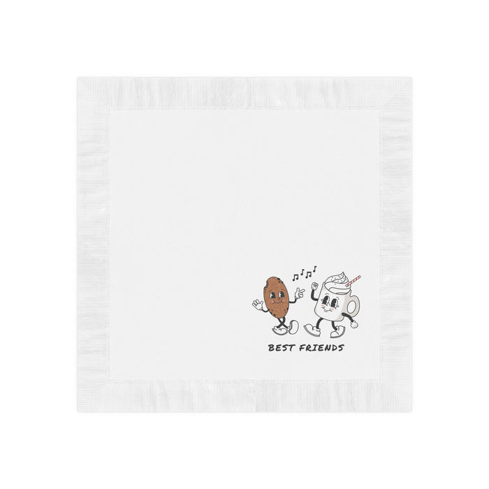 Elegant White Coined Edge Napkins for Sophisticated Occasions