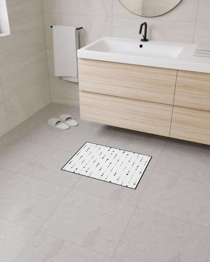 Stylish Non-Slip Black and White Polka Dot Area Rug for Modern Homes