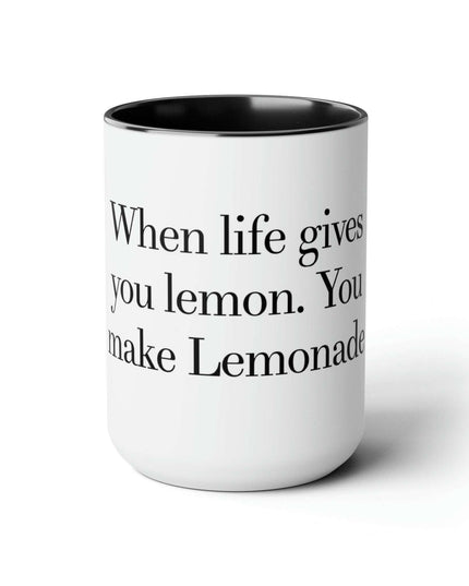 Chic Dual-Tone Ceramic Coffee Cups - 15oz Stylish Drinkware