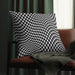 Outdoor Waterproof Floral Pillows with Geometric Design and Concealed Zipper