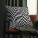 Outdoor Waterproof Floral Pillows with Geometric Design and Concealed Zipper