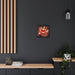 Sleek Black Pine Framed Valentine Night Canvas Art
