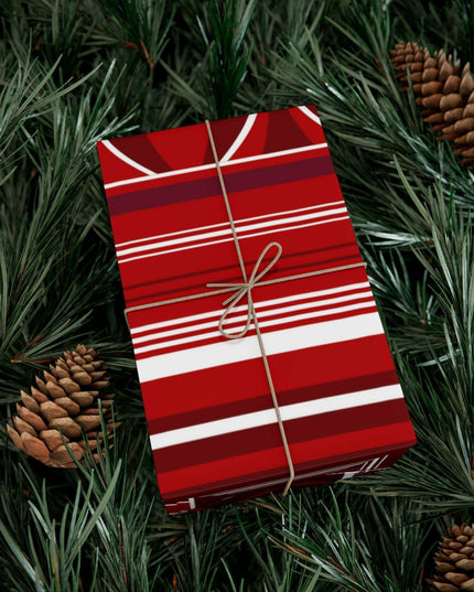 Luxurious Customizable Red Holiday Gift Wrap Set - Elevate Your Present Experience