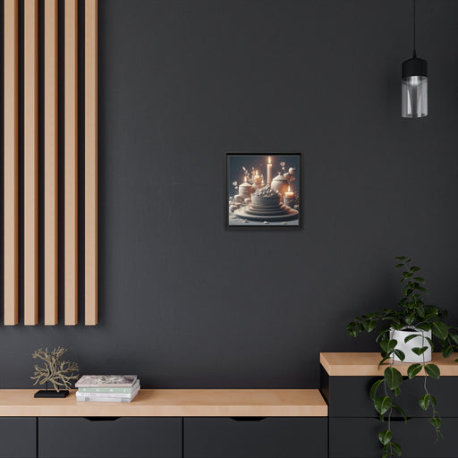 Elegance Collection: Sustainable Matte Canvas Art with Black Pinewood Frame