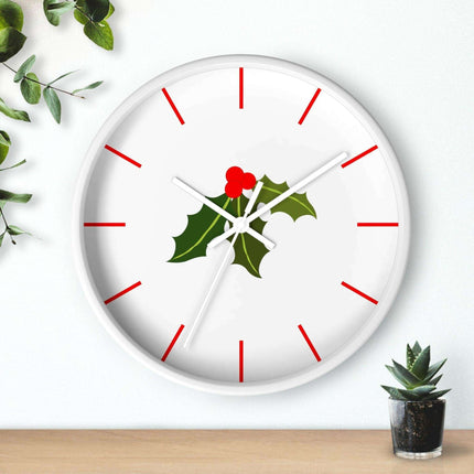 Elegant Artisanal Wooden Wall Clock with Lively Print Design