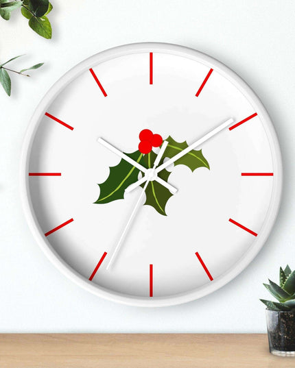 Elegant Artisanal Wooden Wall Clock with Lively Print Design