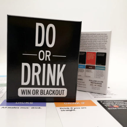 Do Or Drink Board Game Card Set In Color Box For Ages 14 And Up
