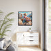 Elegant Lady and Flowers Canvas Print Set: Modern Black Frame - Eco-Friendly Home Decor Upgrade