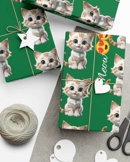 Eco-Friendly Cat Lover's Gift Wrap in Elegant Matte & Satin Finishes