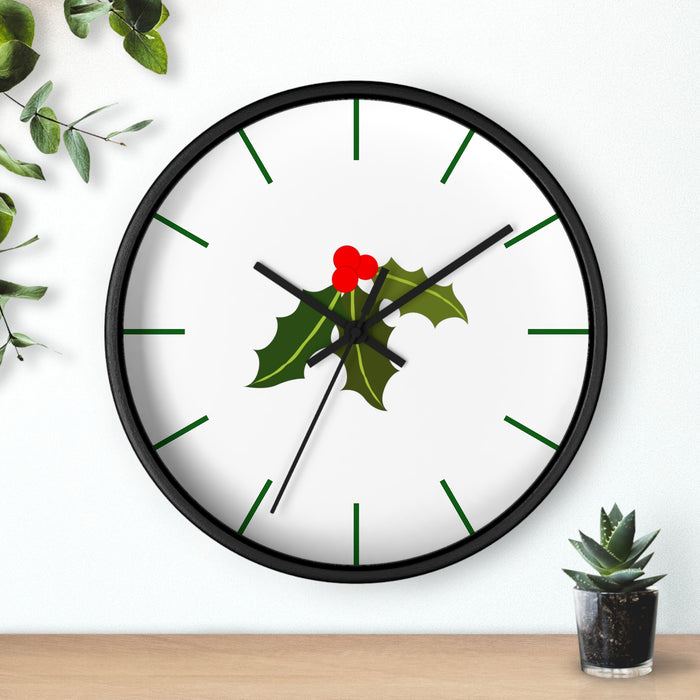 Luxurious Wooden Frame Christmas Wall Clock