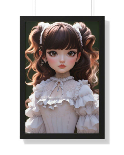 Eco-Friendly 3D Girl Wall Art with Sustainable Frame: Modern Green Home Decor