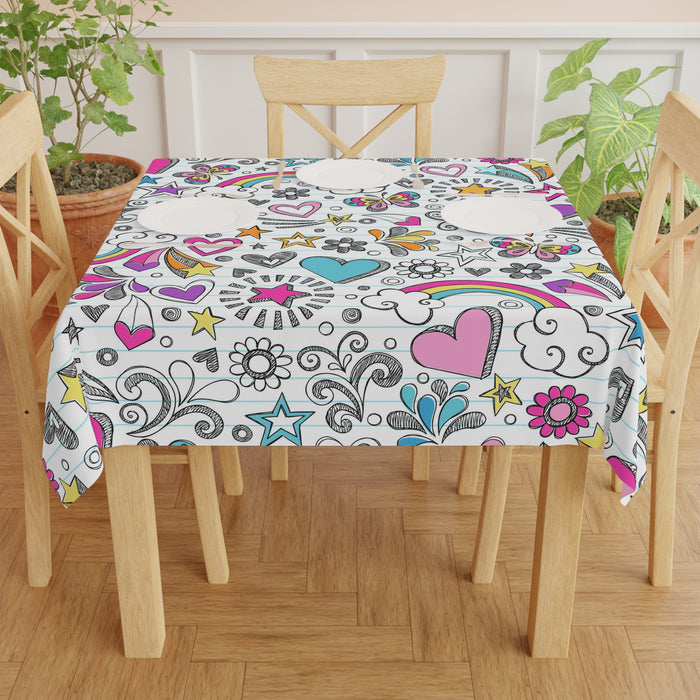 Valentine's Day Elegance Cloth | Chic 55.1" x 55.1" Table Cover