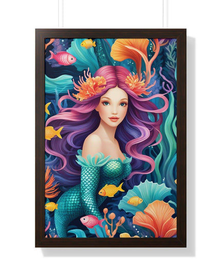 Enchanted Mermaid Retreat Vertical Wall Art - Artisan Designed by Maison d'Elite