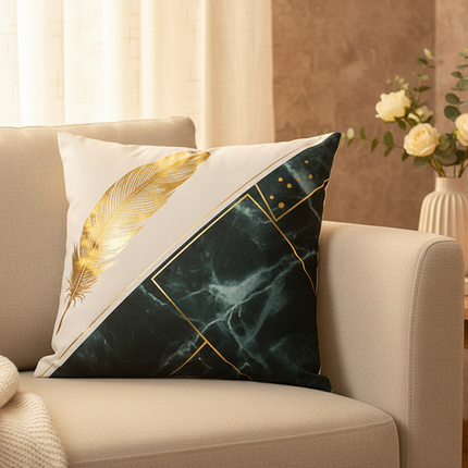 Marble Pattern Bronzing Pillowcase Cushion Cover