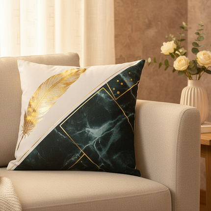 Marble Pattern Bronzing Pillowcase Cushion Cover