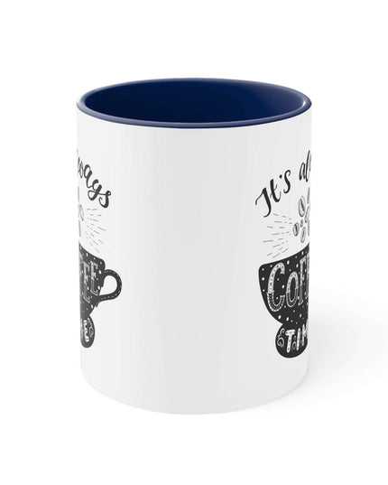 Personalized Colorful Ceramic Coffee Mug - 11oz Two-Tone Design