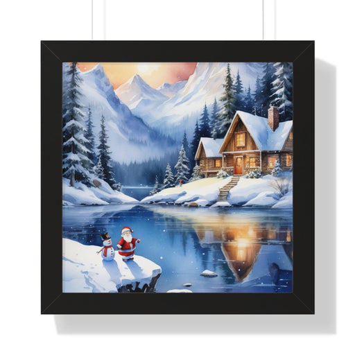 Sustainable Elegance: Kireiina Fantasy Christmas Framed Vertical Poster with Acrylic Protection