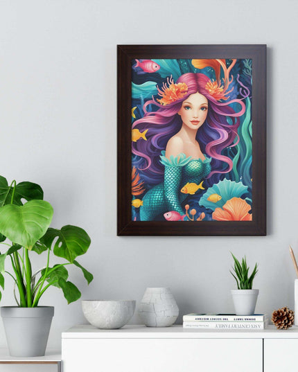Enchanted Mermaid Retreat Vertical Wall Art - Artisan Designed by Maison d'Elite