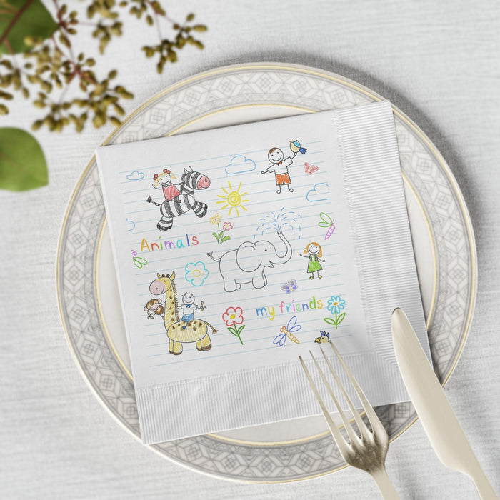 Elegant White Coined Napkins for Sophisticated Events