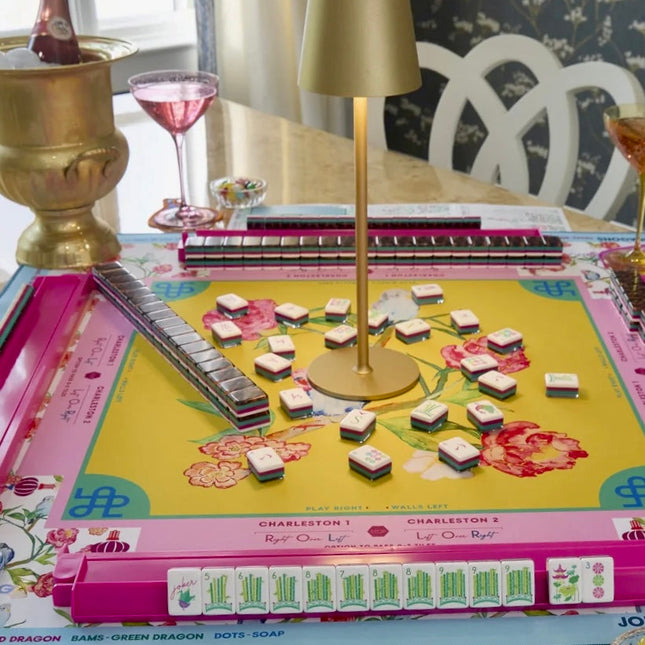 OMM Spring Fling Mahjong Mat - Durable, Non-Slip Surface, Portable Des