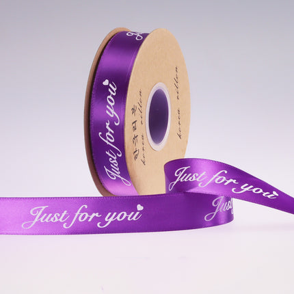Peekaboo Studio Flower Bouquet Ribbon - Printed English Letters, Durab
