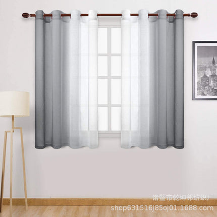 Gradient Sheer & Blackout Curtain Set of 2 Panels