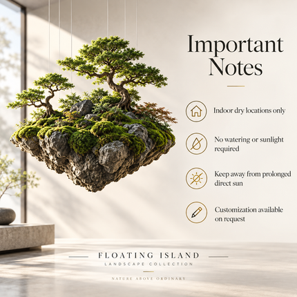 Floating Island Landscape - Hanging Moss Rockery Display
