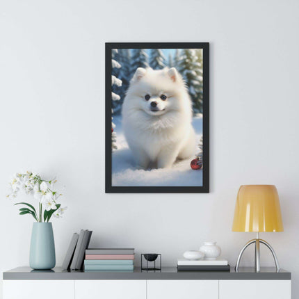 Eco-Friendly Winter Puppy Art Print Collection with Acrylic Protection