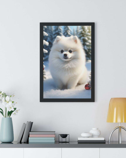 Eco-Friendly Winter Puppy Art Print Collection with Acrylic Protection
