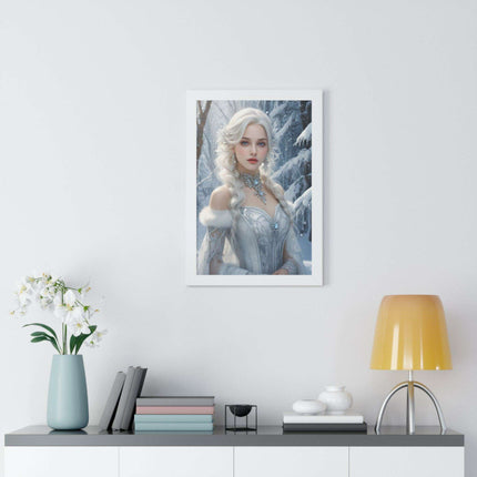Winter Wonderland Puppy Framed Gaming Art - Sustainable Decor for Your Home