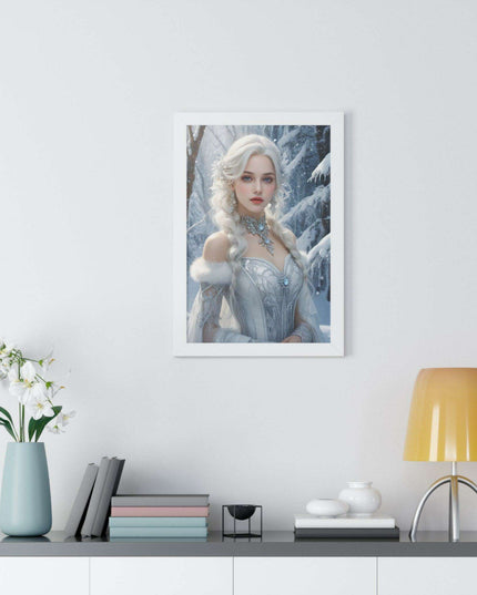 Winter Wonderland Puppy Framed Gaming Art - Sustainable Decor for Your Home