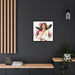 Elegant Love - Stylish Black Pinewood Framed Matte Canvas