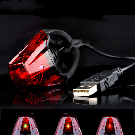 Breathing Bicycle Tail Light USB Rechargeable 3 Modes IPX4 Waterproof