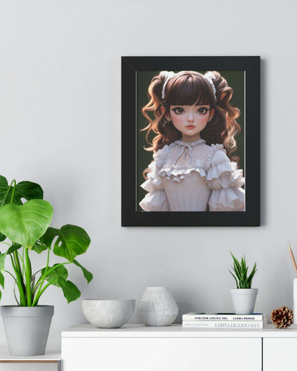 Eco-Friendly 3D Girl Wall Art with Sustainable Frame: Modern Green Home Decor
