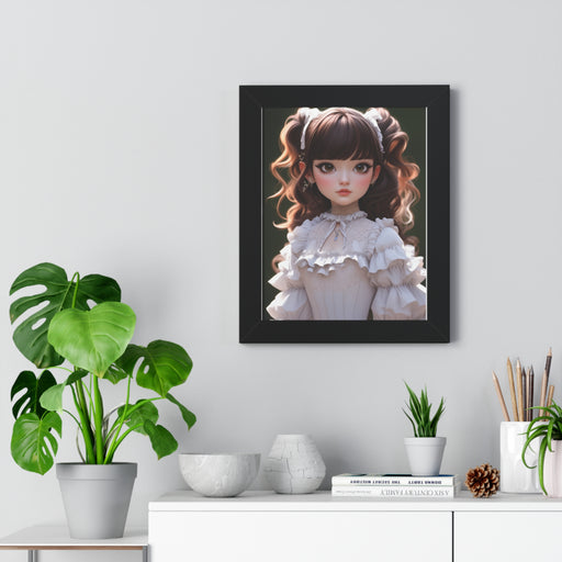 Sustainable Framed 3D Girl Poster: Eco-Friendly Art for Modern Interiors