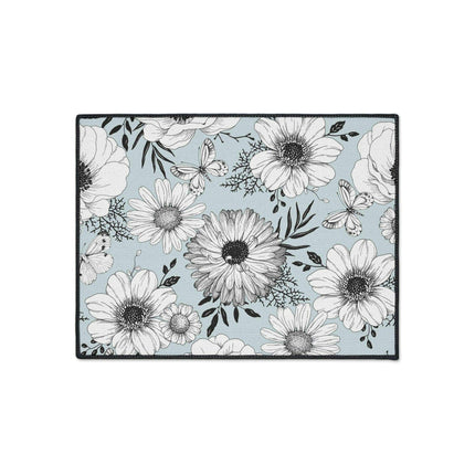 Elegant Floral Executive Area Rug with Enhanced Safety Features